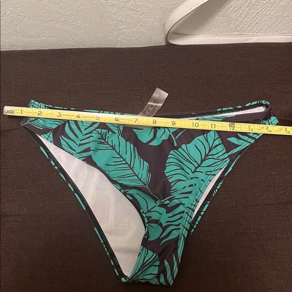 #1283=Tropical Green and Black Bikini Set - Picture 2 of 4